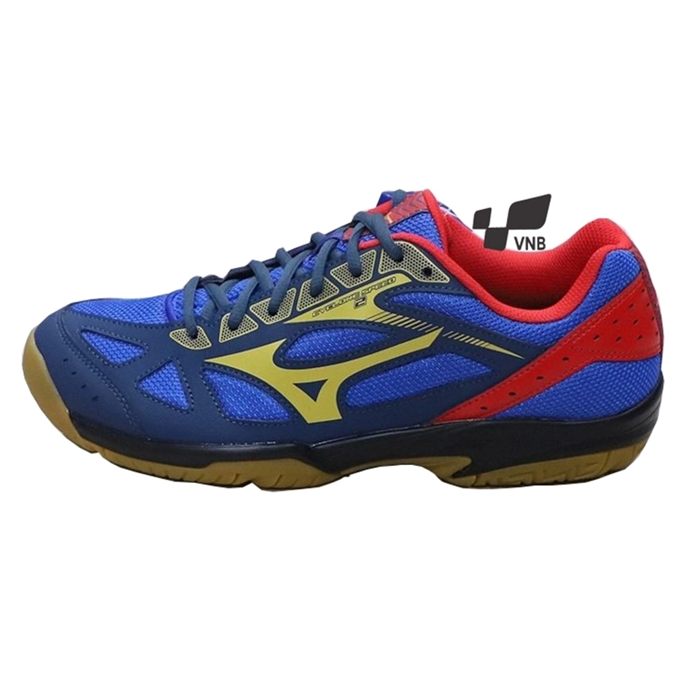 Giày cầu lông Mizuno Cyclone Speed 2 - Xanh vàng đỏ