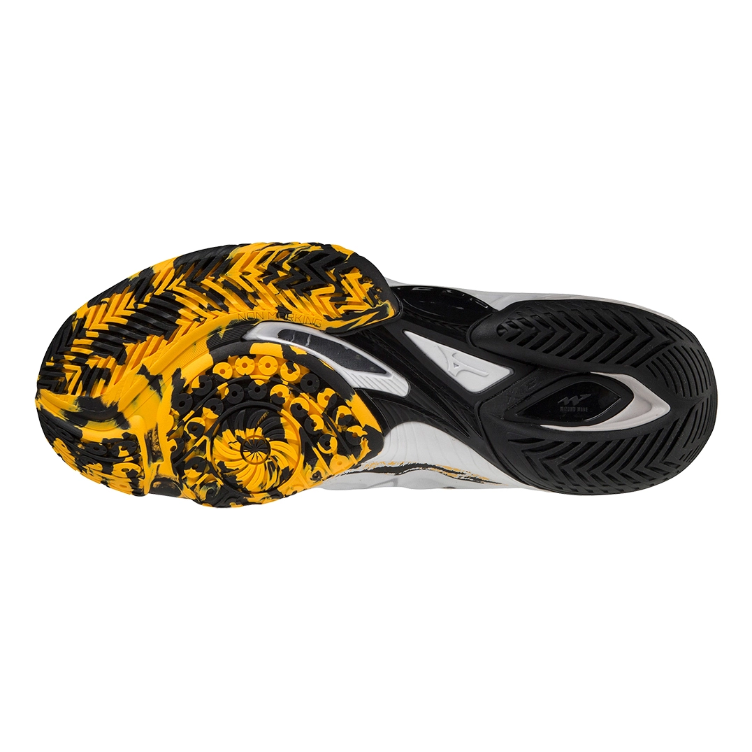 Giày cầu lông Mizuno Wave Claw Neo 2 - Trắng Đen Vàng chính hãng