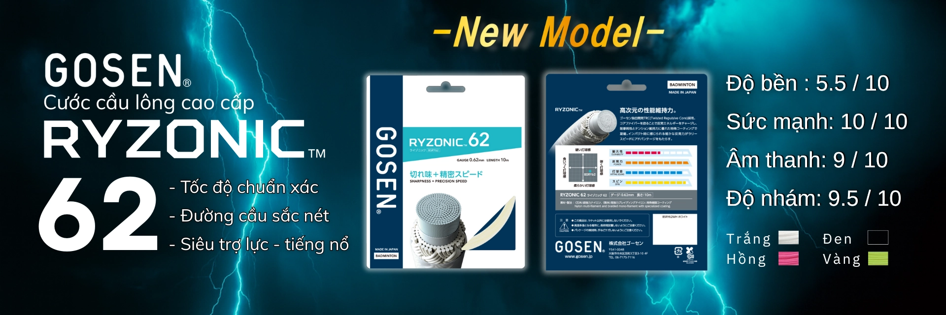 Lưới Gosen Ryzonic 62