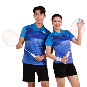 Áo cầu lông Victec AVT05 nam - Xanh nhạt