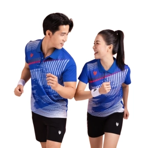 Áo cầu lông Victec AVT12 nam - Xanh đậm