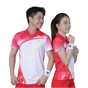 Áo cầu lông Victec FVT01 nữ - Đỏ