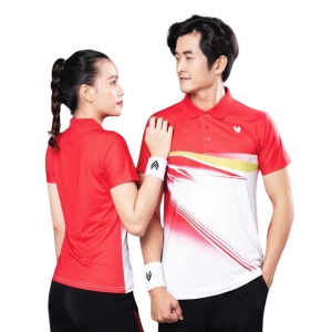 Áo cầu lông Victec FVT02 nam - Đỏ