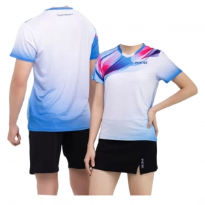 Áo cầu lông Victec PLV-254 Nữ - Trắng xanh