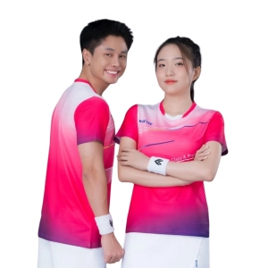 Áo cầu lông Victec PLV241 nam - Hồng
