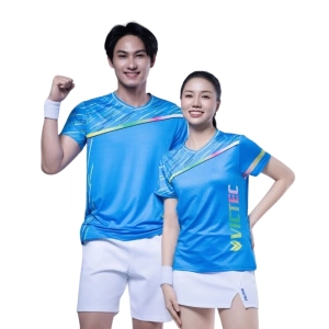 Áo cầu lông Victec PLV253 nam - Xanh nhạt