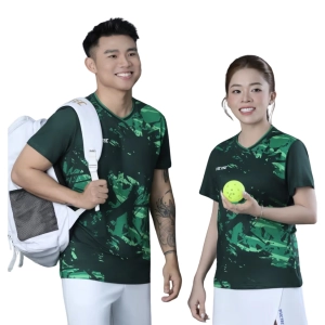 Áo cầu lông Victec Strike On VIC02 nữ - Đen xanh