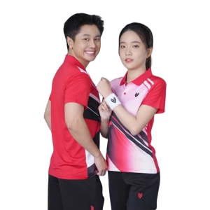 Áo cầu lông Victec VT241 nam - Đỏ