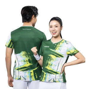 Áo cầu lông Victec Wave VIC01 nam - Xanh rêu
