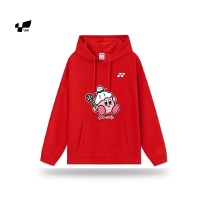 Áo hoodie lót bông Yonex hình  Kirby - Đỏ