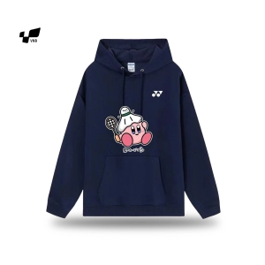 Áo hoodie lót bông Yonex hình Kirby - Xanh than