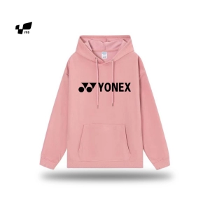 Áo hoodie lót bông Yonex logo chữ - Hồng