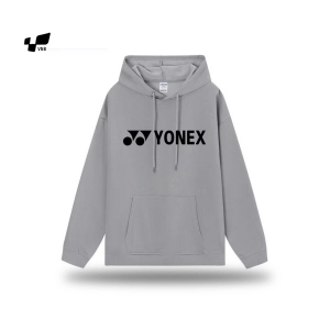 Áo hoodie lót bông Yonex logo chữ - Xám