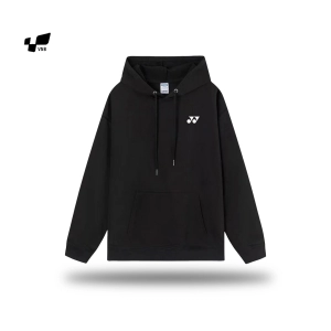 Áo hoodie lót bông Yonex logo nhỏ - Đen