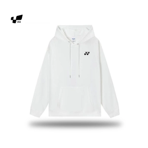 Áo hoodie lót bông Yonex logo nhỏ - Trắng