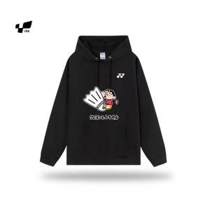Áo hoodie lót bông Yonex Shin - Đen