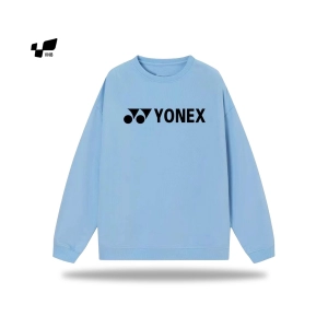 Áo nỉ lót bông tay dài Yonex logo chữ - Xanh ngọc