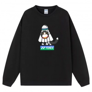 Áo Nỉ Tay Dài Yonex Hình Mèo - Đen