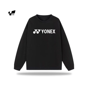 Áo nỉ tay dài Yonex logo chữ - Đen
