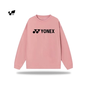 Áo nỉ tay dài Yonex logo chữ - Hồng