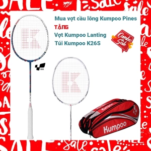 Combo mua vợt cầu lông Kumpoo Pines Tặng Vợt Kumpoo Lanting   Túi Kumpoo K26S Đỏ