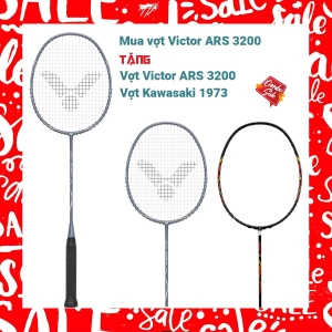 Combo mua vợt cầu lông Victor ARS 3200 tặng vợt Victor ARS 3200 + vợt Kawasaki 1973