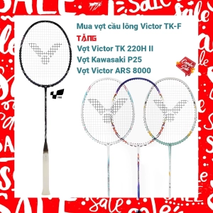 Combo mua vợt cầu lông Victor ARS 90K II tặng vợt Victor TK220H II   vợt Victor ARS 8000   Vợt Kawasaki P25