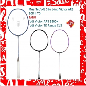 Combo Mua Vợt Cầu Lông Victor ARS 90K II TD Tặng Vợt Victor ARS 9990K + Vợt Victor TK Ryuga CLS