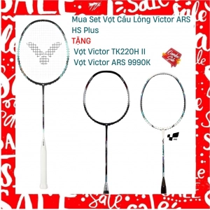 Combo Mua Vợt Cầu Lông Victor ARS 90K Metallic Tặng Vợt ARS 9990K + Vợt Victor TK220H II