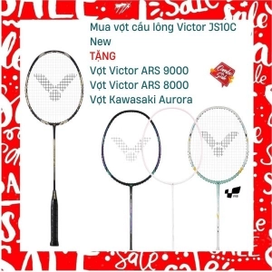 Combo Mua Vợt Cầu Lông Victor JS10C new tặng vợt Victor ARS 9000 + vợt Victor ARS 8000 + vợt Kawasaki Aurora