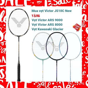 Combo Mua Vợt Cầu Lông Victor JS10C new tặng vợt Victor ARS 9000   vợt Victor ARS 8000   vợt Kawasaki Glacier