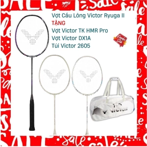 Combo Mua Vợt Cầu Lông Victor Ryuga II Tặng Vợt DX1A + Vợt Victor TK HMR Pro +Túi Victor 2605