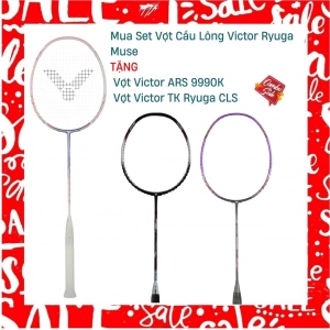 Combo Mua Vợt Cầu Lông Victor Ryuga Muse Tặng Vợt Victor ARS 9990K + Vợt Victor TK Ryuga CLS