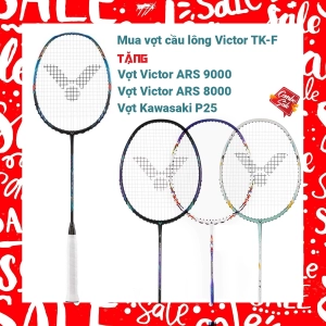 Combo mua vợt cầu lông Victor TK-F tặng vợt Victor ARS 9000 + vợt Victor ARS 8000 + vợt Kawasaki P25