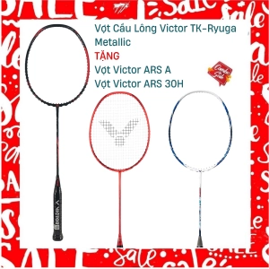 Combo Mua Vợt Cầu Lông Victor TK-Ryuga Metallic Tặng Vợt Victor ARS A + Vợt Victor ARS 30H