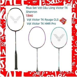 Combo Mua Vợt cầu lông Victor TK Shenron Tặng vợt Victor TK Ryuga CLS + vợt Victor TK HMR Pro
