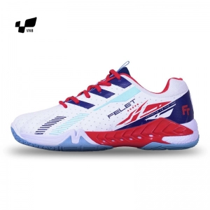 Giày cầu lông Felet Power Boost (Wht/blue/red) chính hãng