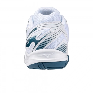 Giày cầu lông Mizuno Cyclone Speed 4 - Trắng xanh chính hãng (V1GA238021)