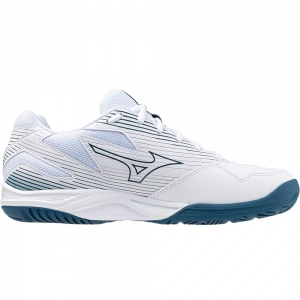 Giày cầu lông Mizuno Cyclone Speed 4 - Trắng xanh chính hãng (V1GA238021)