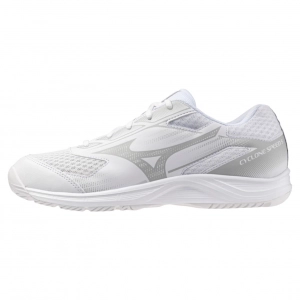 Giày Cầu Lông Mizuno Cyclone Speed 5 - Trắng xám (V1GA258052) - Có bảo hành
