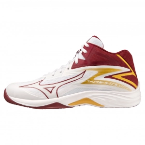 Giày cầu lông Mizuno Thunder Blade Z Mid - Trắng đỏ vàng chính hãng (V1GA237545)