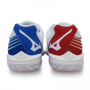 Giày cầu lông Mizuno Wave Claw 2 - Trắng Xanh Cam (Mã JP Limited)