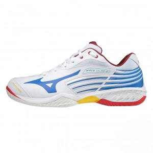 Giày cầu lông Mizuno Wave Claw 2 - Trắng Xanh (Mã JP)