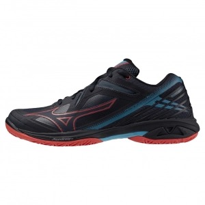 Giày Cầu Lông Mizuno Wave Claw 3 - Đen đỏ - Có bảo hành