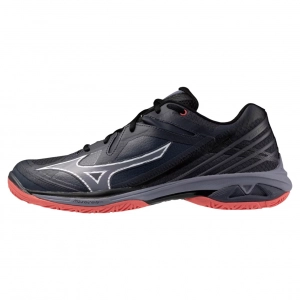 Giày cầu lông Mizuno Wave Claw 3 - Đen xám chính hãng (71GA244336)