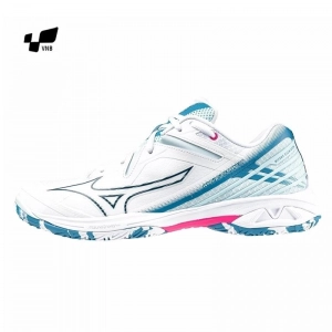 Giày cầu lông Mizuno Wave Claw 3 Fit - Trắng xanh (Mã JP)