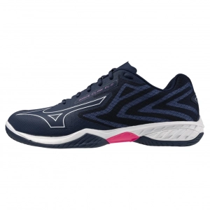 Giày cầu lông Mizuno Wave Claw EL 2 - DB/WT/PT (71GA258366) - Có bảo hành