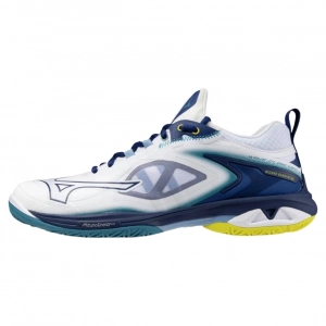 Giày cầu lông Mizuno Wave Claw Neo 3 - Trắng xanh - Có bảo hành