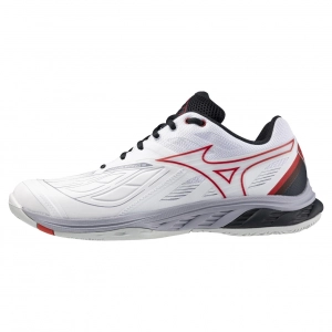 Giày cầu lông Mizuno Wave Fang 2 - Trắng đỏ xám chính hãng (71GA231320)