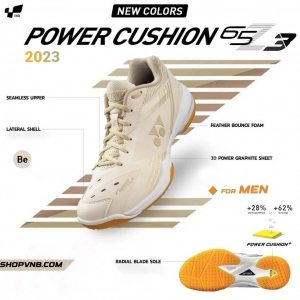 Giày cầu lông Yonex 65Z3 Men - Be New 2023 chính hãng	